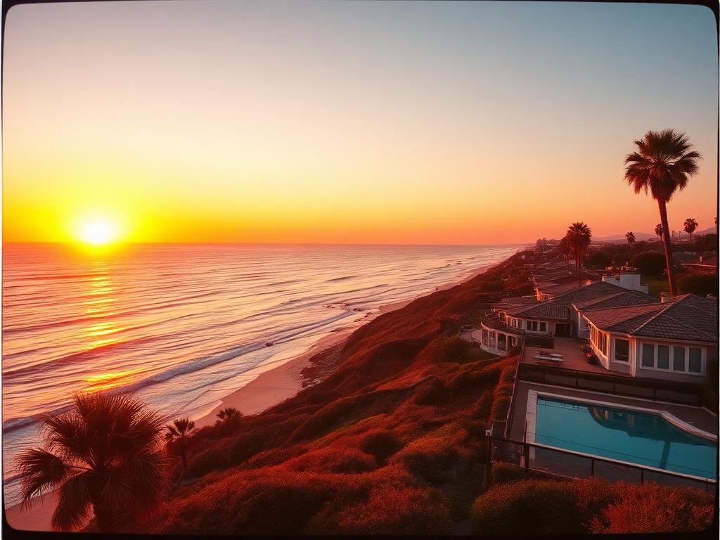 North County coast at sunset